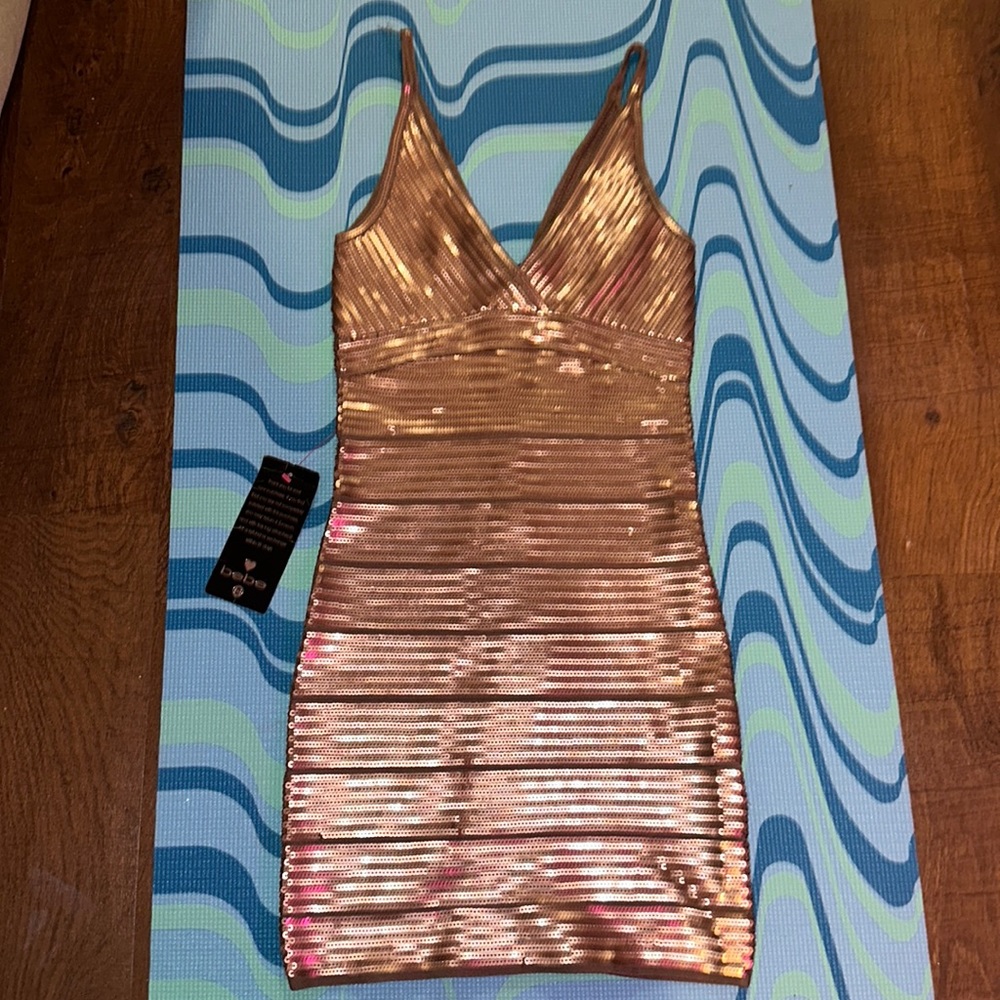 BEBE Sequin Cocktail Dress
